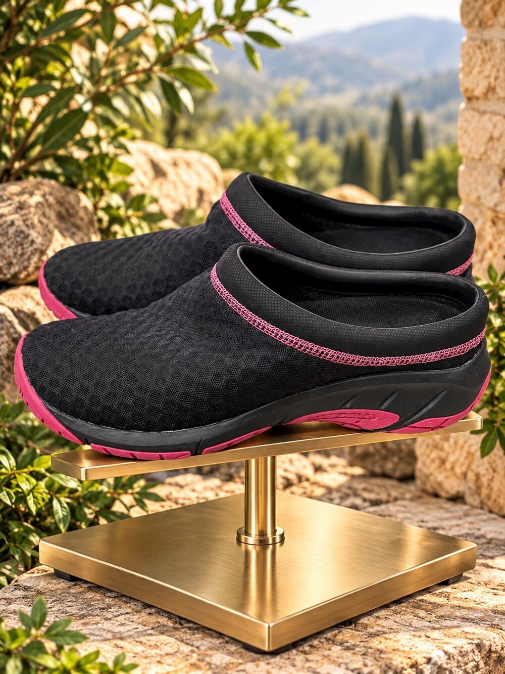 Merrell Encore Breeze Black Pink Slip-On Clogs Women’s 7.5 EU 38